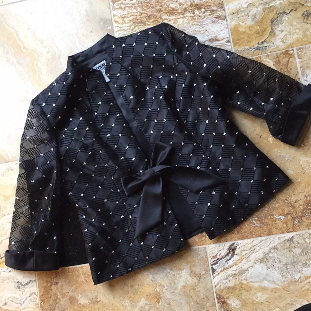 R & M Richards evening black tie matching 2-pieces